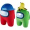 Among Us Red Ball Game Cap And Green Peeled 2Pk Crewmates Plush Buddies Pmi International